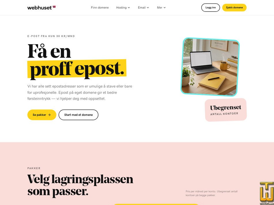 Taken on 2 September, 2026 screenshot of E-post 1 GB from webhuset.no