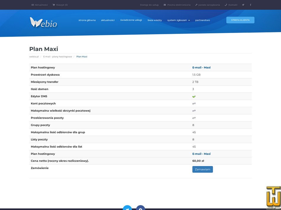 Taken on 11 September, 2026 screenshot of E-mail - Maxi from webio.pl