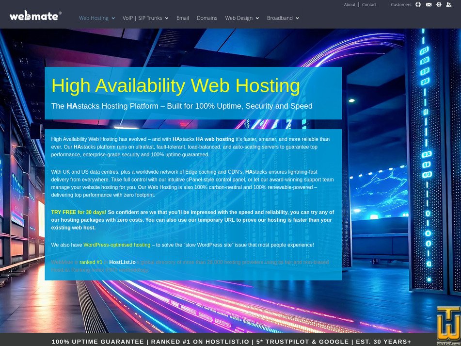 screenshot of HAstacks PRO from webmate.me