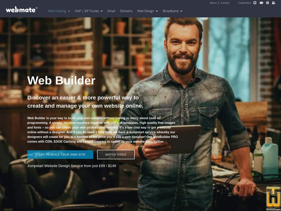 screenshot of WEB BUILDER Lite from webmate.me