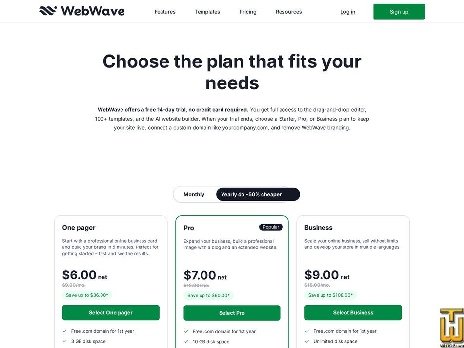 screenshot of Pro from webwave.me