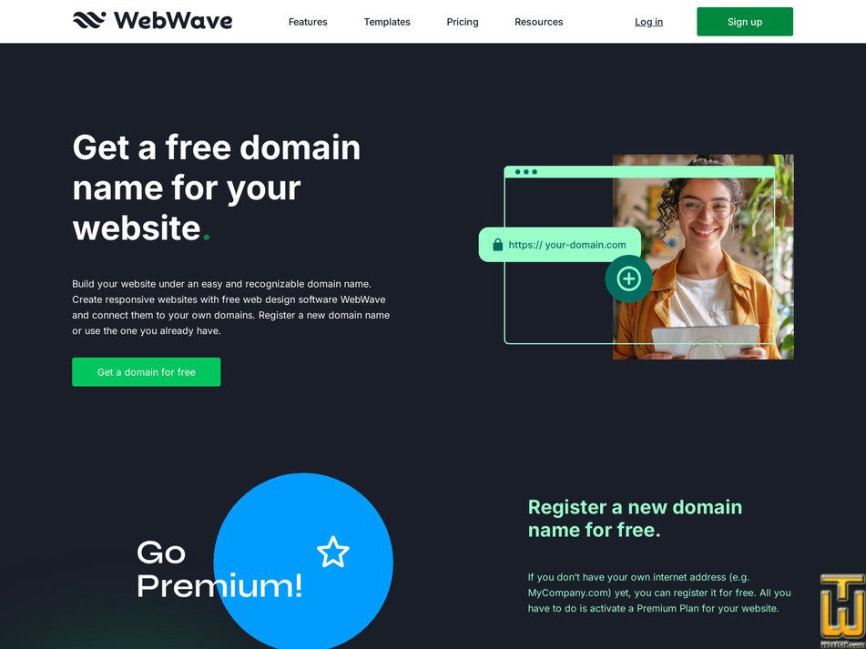 screenshot of .COM from webwave.me
