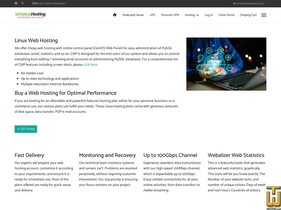 Taken on 6 May, 2026 screenshot of P-1 from whwebhosting.com
