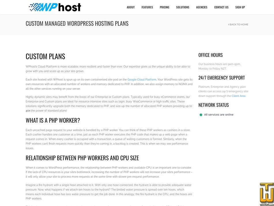 Taken on 25 September, 2026 screenshot of Performance Plan from wphost.nz