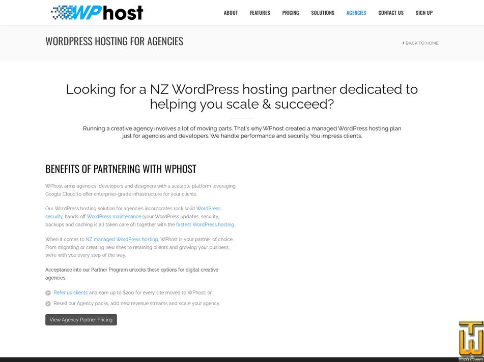 Taken on 25 September, 2026 screenshot of Agency Starter from wphost.nz