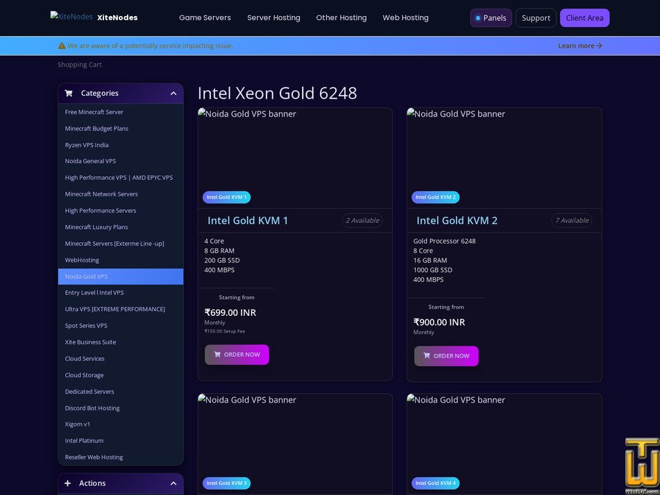 Taken on 7 May, 2026 screenshot of Intel Gold KVM 1 from xitenodes.com