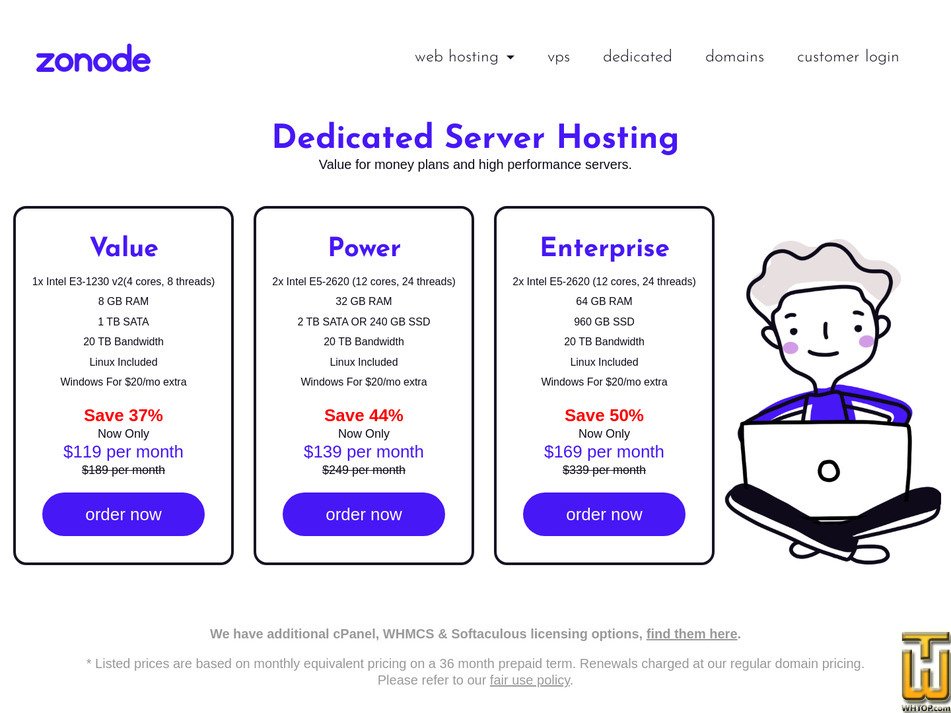 screenshot of Enterprise from zonode.com