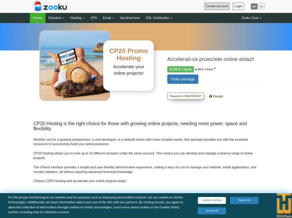 Taken on 13 January, 2026 screenshot of CP20 Promo from zooku.ro