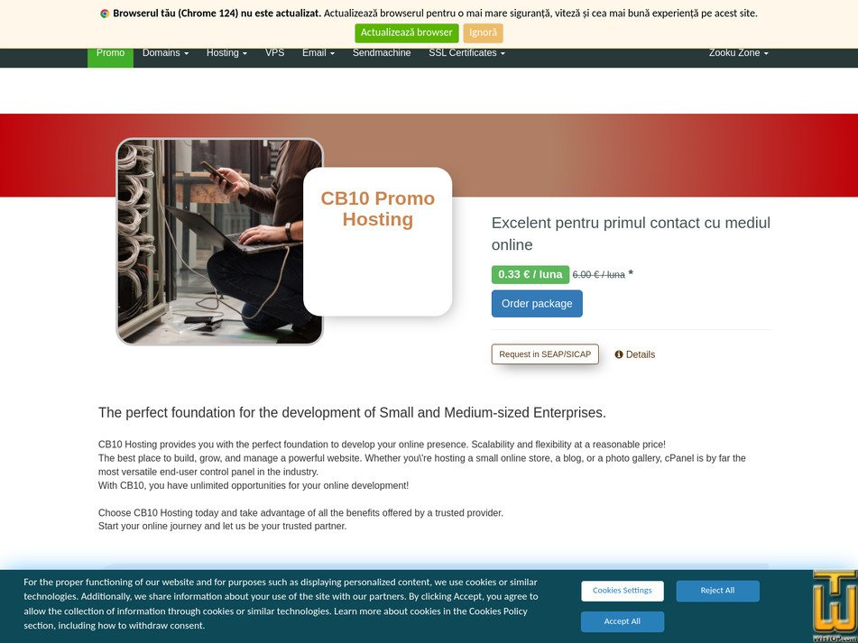 Taken on 13 January, 2026 screenshot of WP10 Promo from zooku.ro