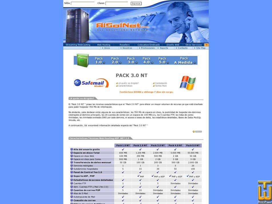 Taken on 14 August, 2019 screenshot of PACK 3.0 NT from alsolnet.com
