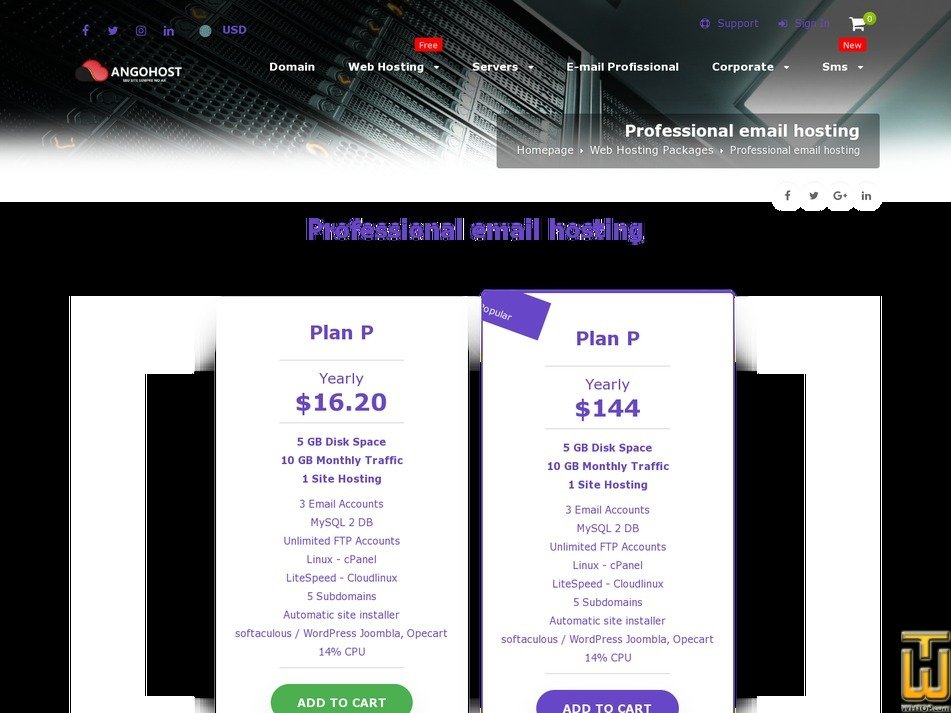 Taken on 7 May, 2020 screenshot of Plan P from angohost.ao