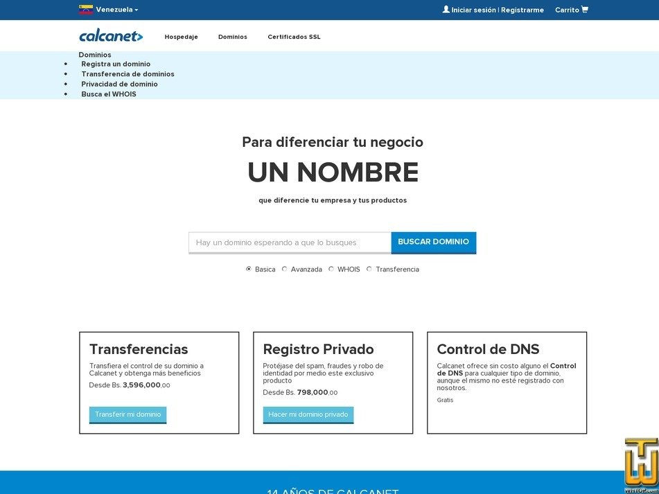 Taken on 1 May, 2020 screenshot of .com from calcanet.com