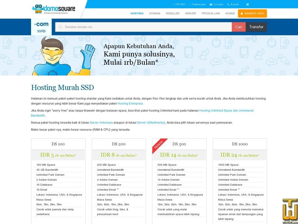screenshot of DS 3000 from domosquare.com