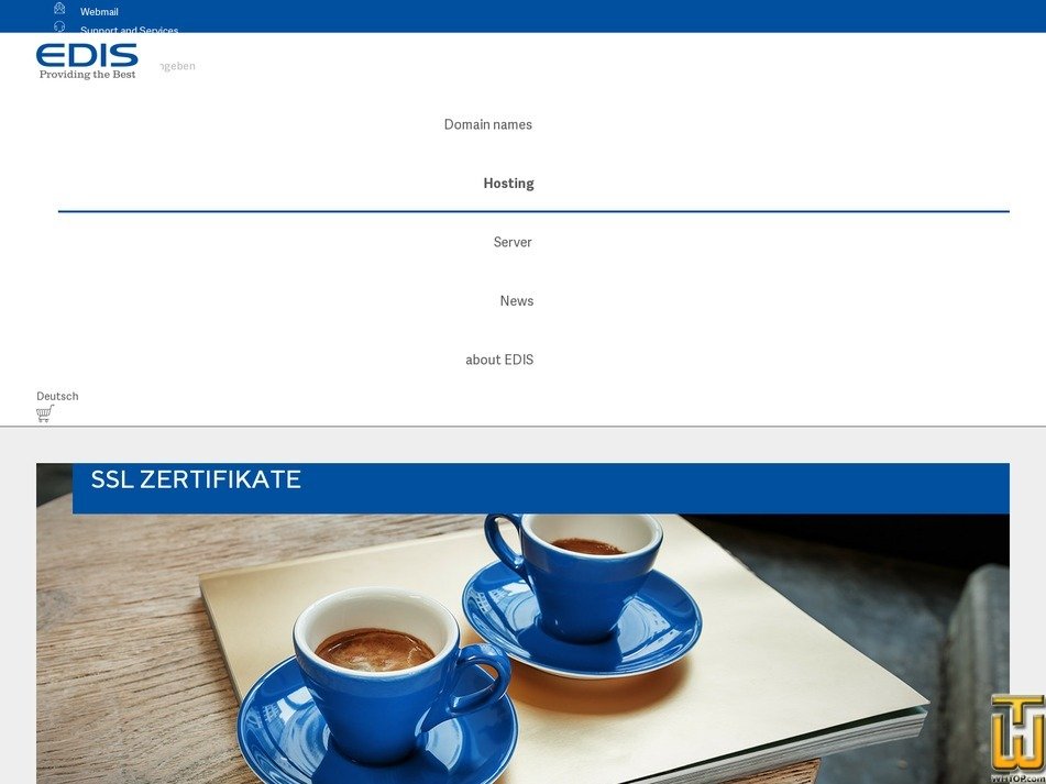 screenshot of Wildcard certificate from edis.at