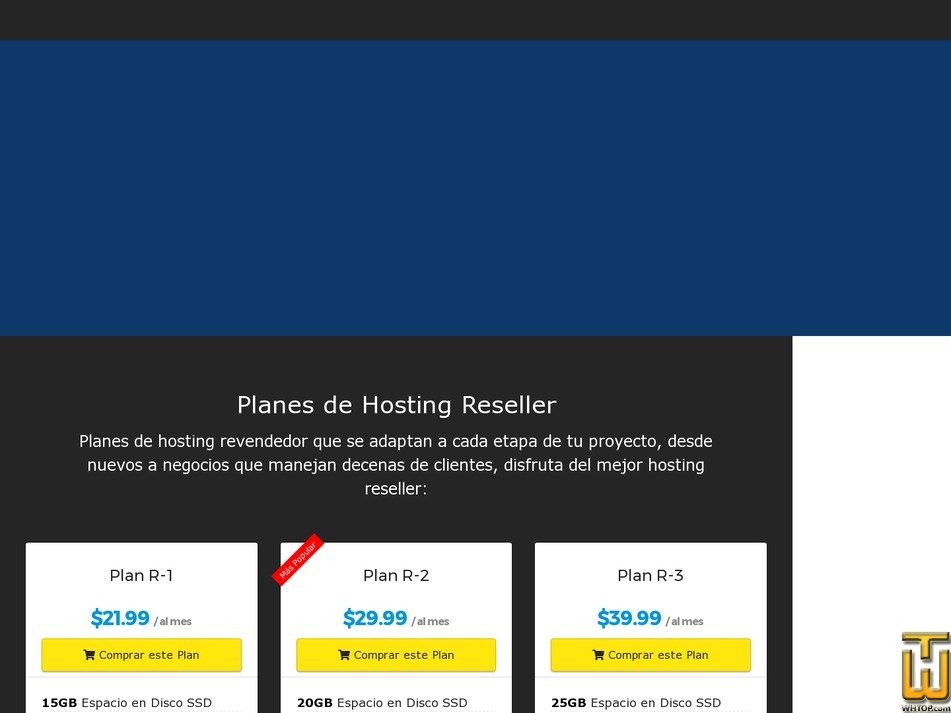 screenshot of Plan R-1 from hostingroup.com