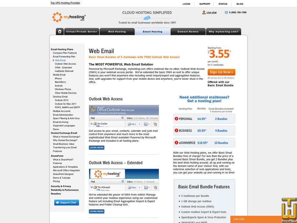 Taken on 29 September, 2020 screenshot of Web Email from myhosting.com